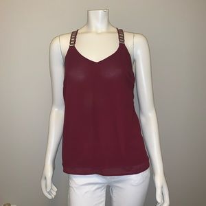 🌸 CHARLOTTE RUSSE BLOUSE TANK TOP BURGUNDY! 🌸